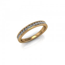 Olivia - Ladies 9ct Yellow Gold 0.25ct Diamond Channel Set Wedding Ring From £795