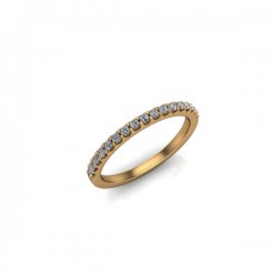 Emily - Ladies 18ct Yellow Gold 0.20ct Diamond Claw Set Wedding Ring From £725