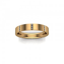 Willow - Ladies 18ct Yellow Gold 0.10ct Diamond Fancy Channel Set Wedding Ring From £1125
