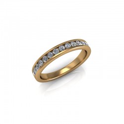 Amelia - Ladies 9ct Yellow Gold 0.33ct Diamond Channel Set Wedding Ring From £845