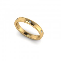 Alice - Ladies 9ct Yellow Gold 0.10ct Diamond Set Wedding Ring From £395
