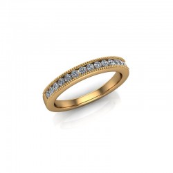 Daisy - Ladies 18ct Yellow Gold 0.20ct Diamond Channel Set Wedding Ring From £775