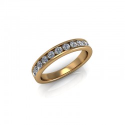 Isla - Ladies 9ct Yellow Gold 0.50ct Diamond Channel Set Wedding Ring From £1095