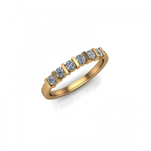 Eva - Ladies 18ct Yellow Gold 0.35ct Diamond Set Wedding Ring From £1095