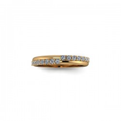 Millie - Ladies 18ct Yellow Gold 0.25ct Diamond Pave Set Wedding Ring From £1045