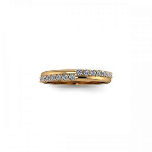Millie - Ladies 18ct Yellow Gold 0.25ct Diamond Pave Set Wedding Ring From £1045