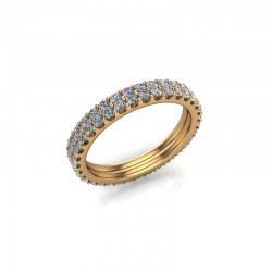 Chloe - Ladies 9ct Yellow Gold 1.00ct Diamond Claw Set Wedding Ring From £1995