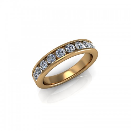 Ava - Ladies 9ct Yellow Gold 0.75ct Diamond Channel Set Wedding Ring From £1395