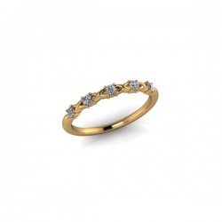 Eleanor - Ladies 18ct Yellow Gold 0.15ct Diamond Claw Set Wedding Ring From £775