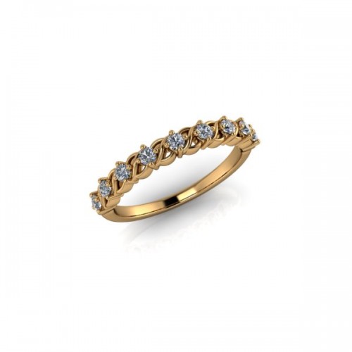 Maisie - Ladies 9ct Yellow Gold 0.25ct Diamond Claw Set Wedding Ring From £675