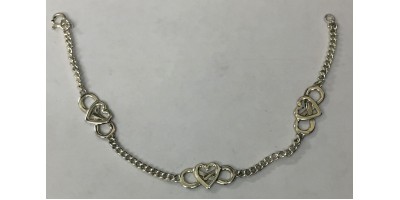 Sterling Silver Infinity Bracelet. 