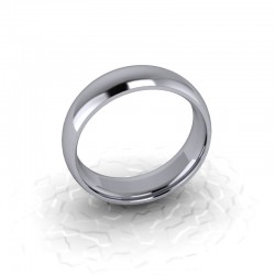 Mens Plain Platinum Wedding Ring - 6mm Traditional Court - Price From £825