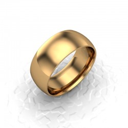Mens Plain 9ct Yellow Gold Wedding ring - 8mm Traditional Court - Price From £425