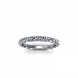 Ivy - Ladies 18ct White Gold 0.25ct Diamond Claw Set Wedding Ring From £925