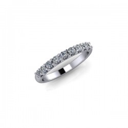 Ella - Ladies 9ct White Gold 0.33ct Diamond Claw Set Wedding Ring From £845
