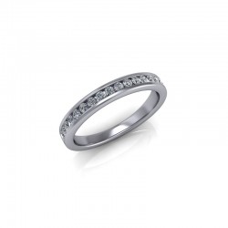 Olivia - Ladies 18ct White Gold 0.25ct Diamond Channel Set Wedding Ring From £925