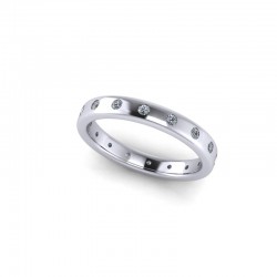 Sofia - Ladies 18ct White Gold 0.25ct Diamond Set Wedding Ring From £1145