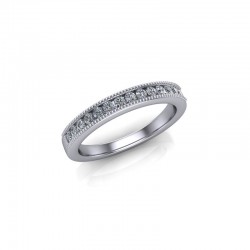 Daisy - Ladies 18ct White Gold 0.20ct Diamond Channel Set Wedding Ring From £775