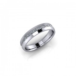 Luna - Ladies 18ct White Gold 0.25ct Diamond Channel Set Wedding Ring From £1145