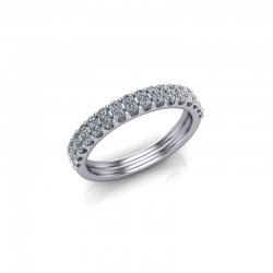 Eliza - Ladies 18ct White Gold 0.50ct Diamond Claw Set Wedding Ring From £1695