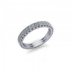 Chloe - Ladies 18ct White Gold 1.00ct Diamond Claw Set Wedding Ring From £2295