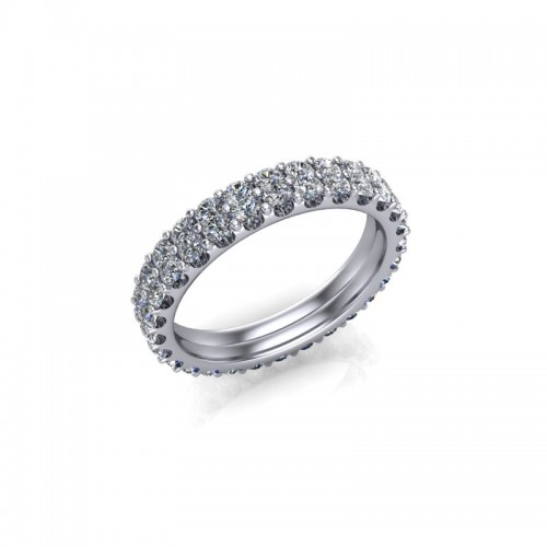 Bella - Ladies 18ct White Gold 1.50ct Diamond Claw Set Wedding Ring From £2895
