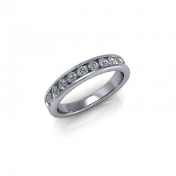 Isla - Ladies 18ct White Gold 0.50ct Diamond Channel Set Wedding Ring From £1575