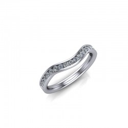 Scarlett - Ladies 9ct White Gold 0.25ct Diamond Channel Set Wedding Ring From £775