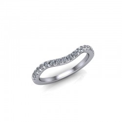 Thea - Ladies 18ct White Gold 0.25ct Diamond Claw Set Wedding Ring From £1045