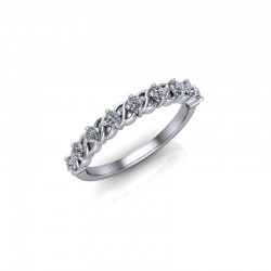 Maisie - Ladies 18ct White Gold 0.25ct Diamond Claw Set Wedding Ring From £875