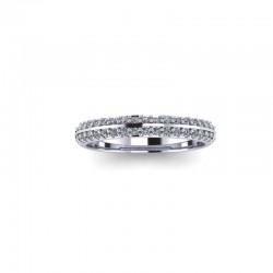 Erin - Ladies Platinum 0.25ct Diamond Pave Set Wedding Ring From £1145
